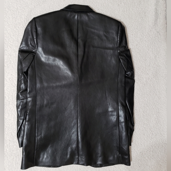 Michael Michael Kors Mensy Faux Leather Blazer - Picture 3 of 13